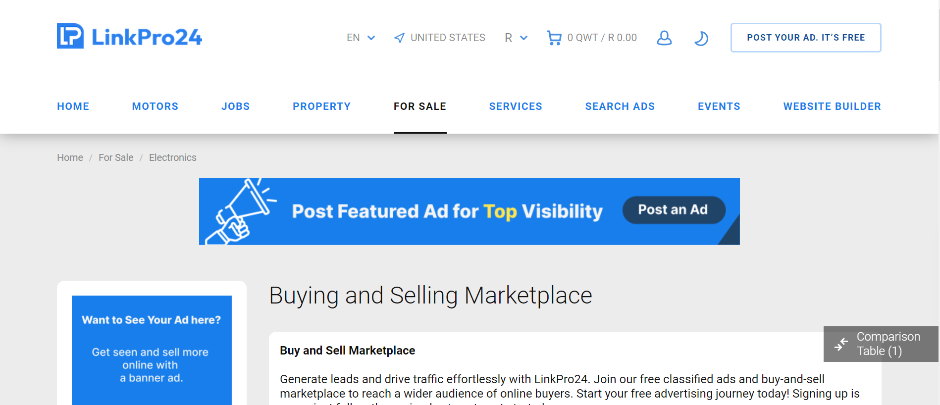 Buy and sell marketplace - LinkPro24 America > Free classifieds